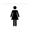 Sticker- TOILETTES FEMMES - vendu par lot de 10