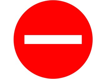 Sticker - ENTREE INTERDITE - vendu par lot de 10