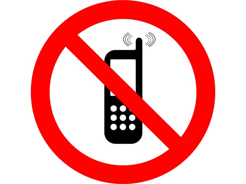 Sticker - PORTABLE INTERDIT - vendu par lot de 10