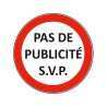 Sticker - PAS DE PUBLICITE - vendu par lot de 10