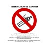 Sticker - INTERDIT DE VAPOTER - vendu par lot de 10