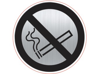 Panneau aluminium adhésif INTERDIT DE FUMER - vendu par lot de 5