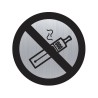 Panneau aluminium adhésif INTERDIT DE VAPOTER - vendu par lot de 5