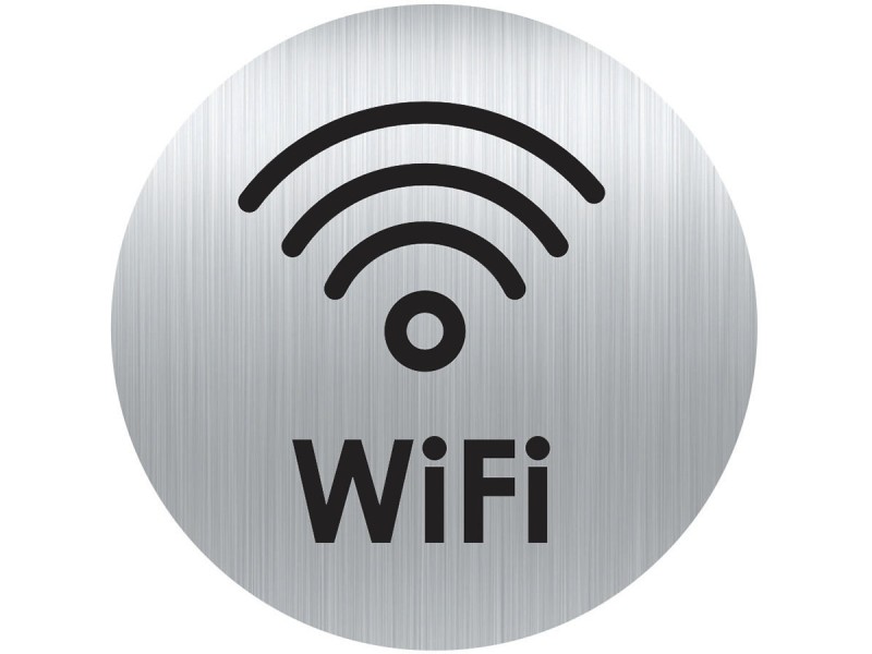 Panneau aluminium adhésif ZONE WIFI - vendu par lot de 5