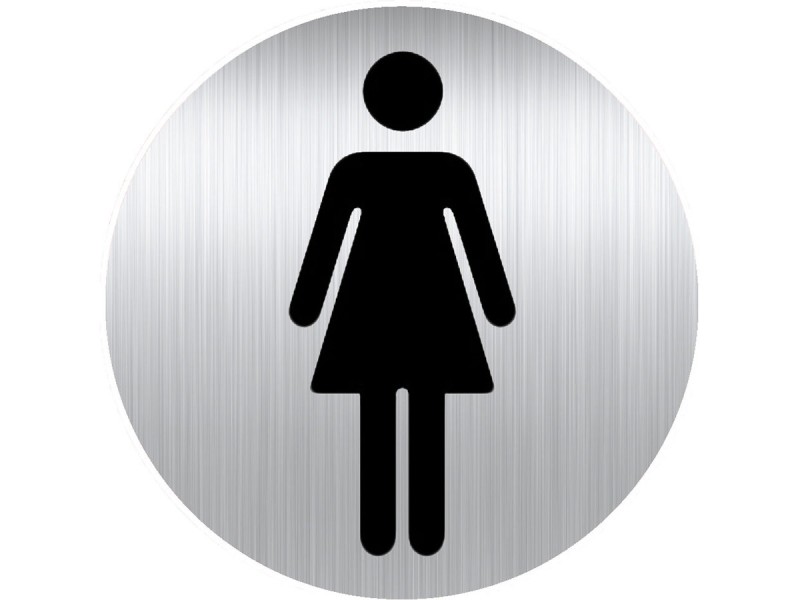 Panneau aluminium adhésif TOILETTES FEMMES - vendu par lot de 5