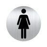 Panneau aluminium adhésif TOILETTES FEMMES - vendu par lot de 5