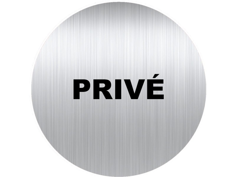 Panneau aluminium adhésif PRIVE - vendu par lot de 5