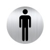 Panneau aluminium adhésif TOILETTES HOMMES - vendu par lot de 5