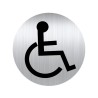 Panneau aluminium adhésif TOILETTES HANDICAPES - vendu par lot de 5