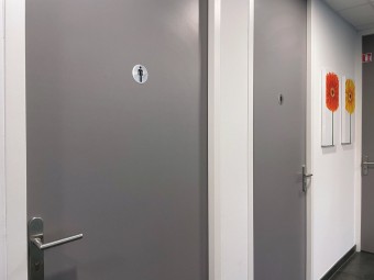 Panneau aluminium adhésif TOILETTES HOMMES - vendu par lot de 5