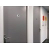 Panneau aluminium adhésif TOILETTES HOMMES - vendu par lot de 5
