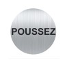 Panneau aluminium adhésif POUSSEZ - vendu par lot de 5