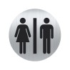 Panneau aluminium adhésif TOILETTES HOMMES/FEMMES - vendu par lot de 