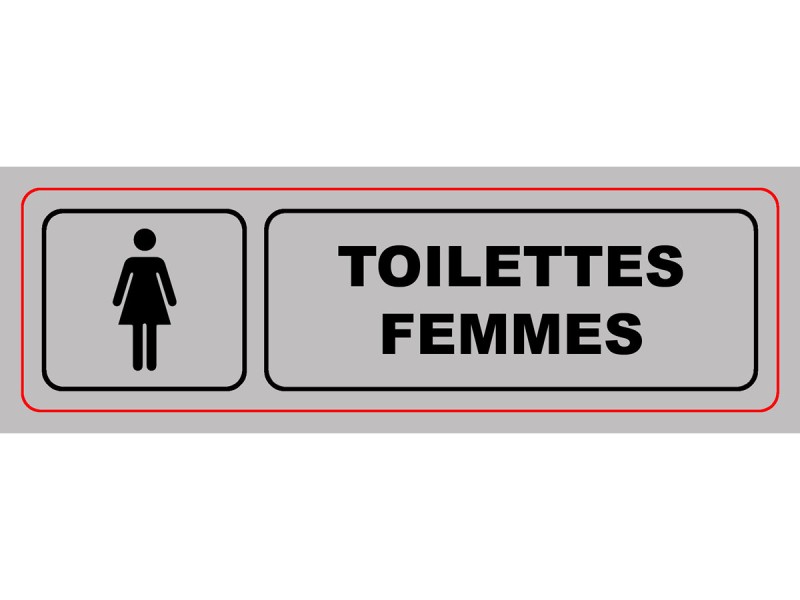 Panneau PVC: TOILETTES FEMMES - vendu par lot de 10