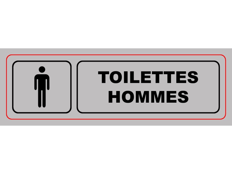 Panneau PVC: TOILETTES HOMMES - vendu par lot de 10