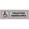 Panneau PVC: TOILETTES HANDICAPES - vendu par lot de 10