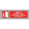 Panneau PVC : PORTE COUPE-FEU PAS D'OBSTACLE - vendu par lot de 10