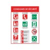 Panneau d'affichage : CONSIGNE DE SECURITE - vendu par lot de 5
