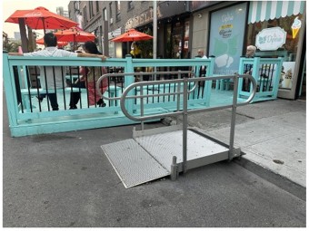 Rampe PMR aluminium avec garde corps