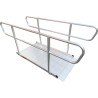 Rampe PMR aluminium avec garde corps