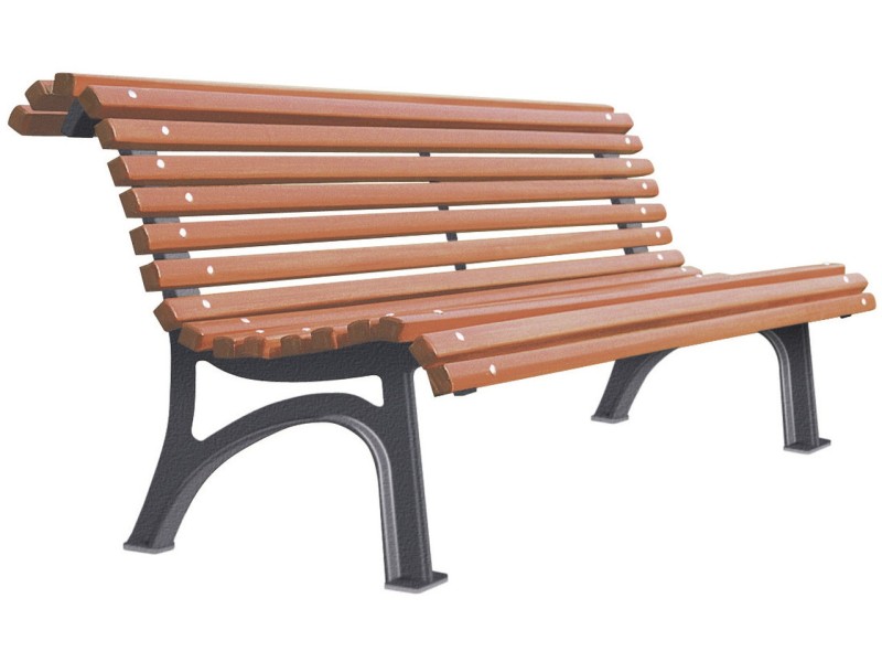 Banc exterieur Plaza en bois exotique