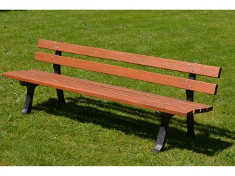 Banc en bois exotique et pieds en fonte Marseille