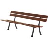 Banc en bois exotique et pieds en fonte Lyon