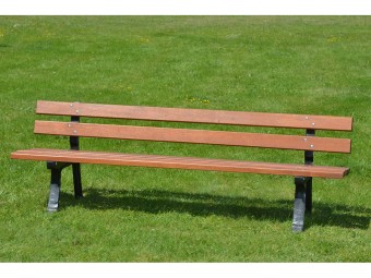 Banc en bois exotique et pieds en fonte Marseille