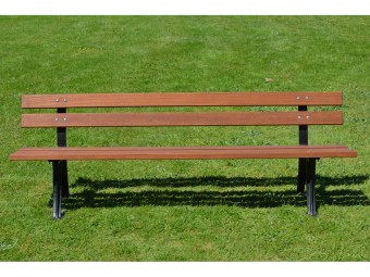 Banc en bois exotique et pieds en fonte Toulouse