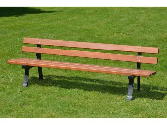 Banc en bois exotique et pieds en fonte Marseille