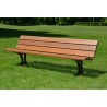 Banc en bois exotique et pieds en fonte Nice