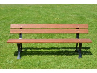 Banc en bois exotique et pieds en fonte Rennes