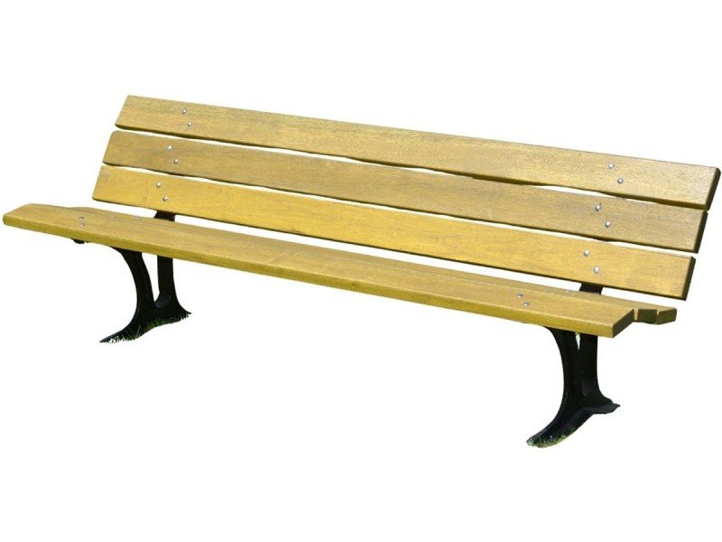 Banc en bois et pieds en fonte Nice