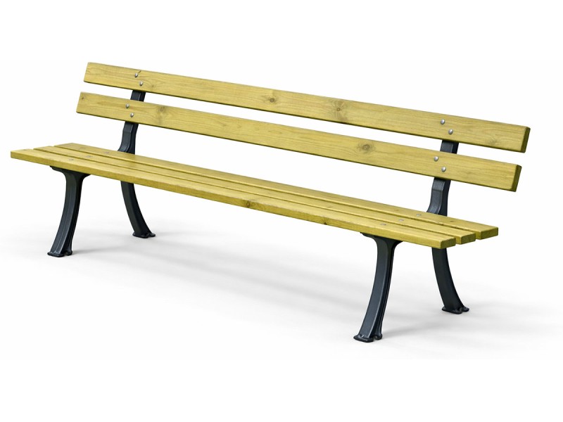 Banc en bois et pieds en fonte Lyon