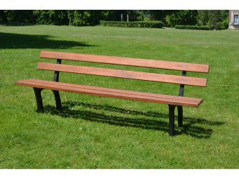 Banc en bois exotique et pieds en fonte Reims