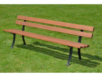 Banc en bois exotique et pieds en fonte Toulouse