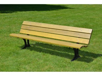 Banc en bois et pieds en fonte Nice