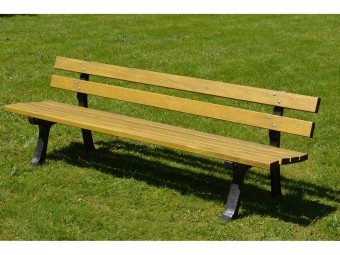 Banc en bois et pieds en fonte Marseille