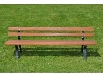 Banc en bois exotique et pieds en fonte Marseille