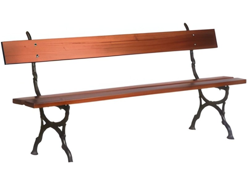 Banc en bois et pieds en fonte Toulon