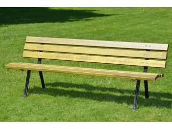 Banc en bois et pieds en fonte Montpellier