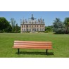 Banc en bois exotique et pieds en fonte Nice