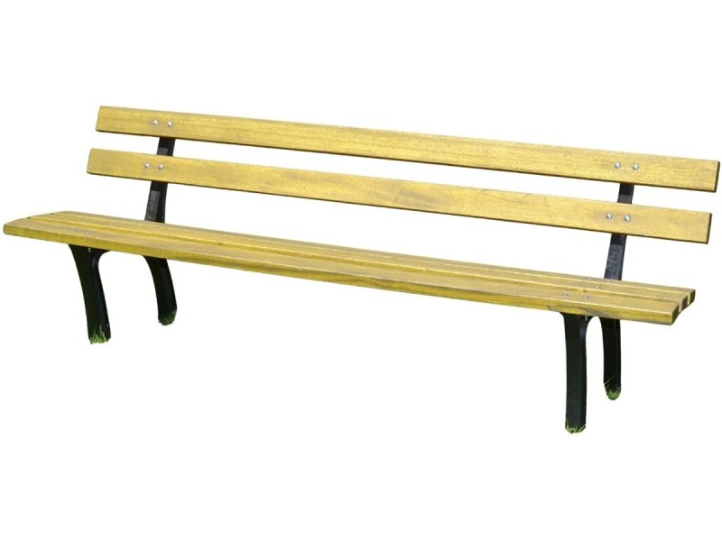 Banc en bois et pieds en fonte Reims