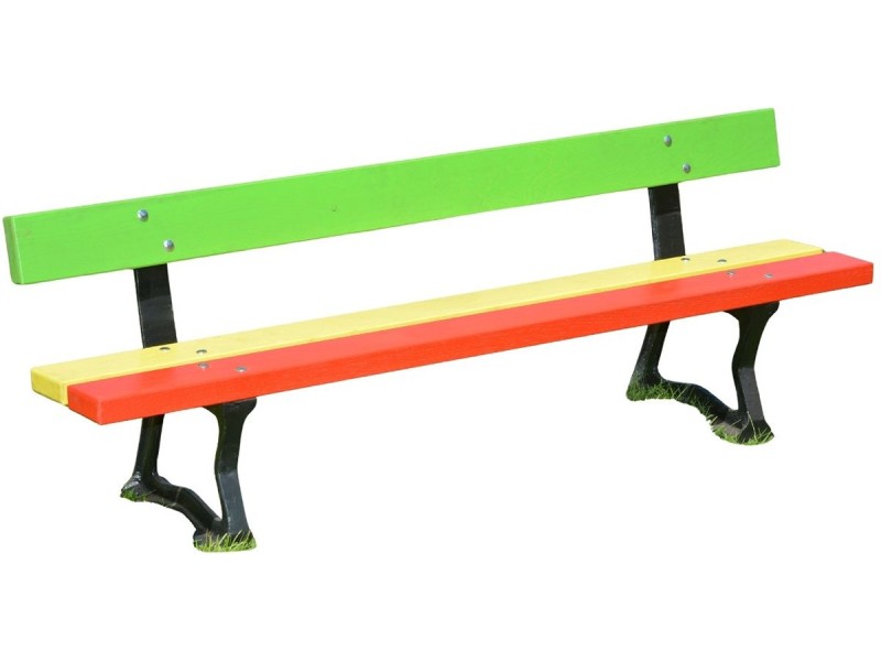 Banc en bois et pieds en fonte Nantes