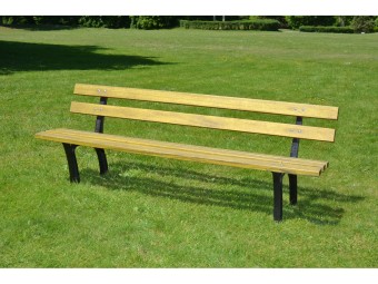 Banc en bois et pieds en fonte Reims