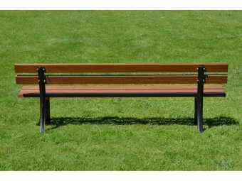 Banc en bois exotique et pieds en fonte Toulouse