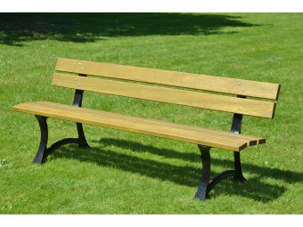 Banc en bois et pieds en fonte Rennes