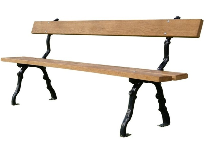 Banc en bois et pieds en fonte Le Havre