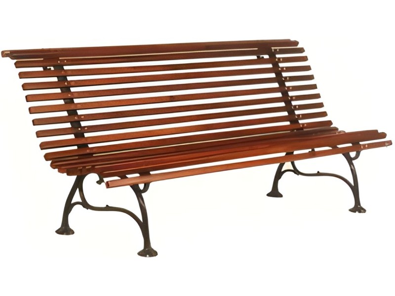 Banc en bois et pieds en fonte Saint-Étienne