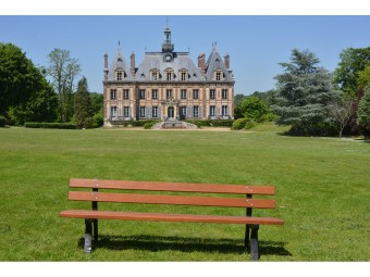 Banc en bois exotique et pieds en fonte Marseille